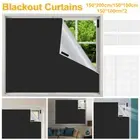 Blackout Curtains Portable Blackout Blinds Waterproof Window Shades DIY FlXUb