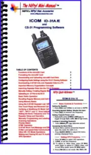Nifty Mini Icom ID-31A /E Mini-Manual & Ref Card Combo Ham Radio