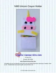 Unicorn Crayon Holder-Plastic Canvas Pattern or Kit