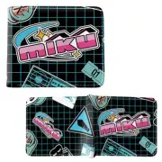 New Hatsune Miku Logo VOCALOID BiFold Wallet Miku Hatsune Credit Card Billfold