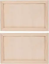 Healifty 2Pcs Wooden Painting Board Birch Wood Cradle Panel Boards Wood Canvas Craft Artists Supplies for Crafts Painting (Size L)