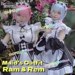 - JINN - 動漫女僕 REM RAM COSPLAY 服裝 RE:從零開始的不同世界生活 COSPLAY LOLI