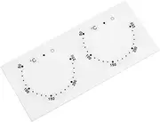 HALLMERS 2X 50-250 Degree Celsius Anti Clockwise Half Turn Temperature Dial Symbols Decal Control Panel Labels (Black Print Clear Adhesive) Replacement Oven Sticker Electric Temp Knob