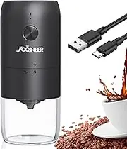 Portable Electric Burr Coffee Grinder,Automatic Mini Coffee Bean Mill with Adjustable Coarseness 1800mAh Chargeable for Camping Travel Outdoor Indoor