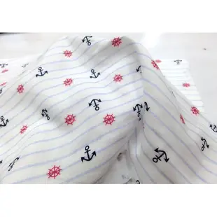 雙層紗布-船錨 嬰兒用布/寶寶/純棉，印花布，嬰兒衣服,浴巾,手帕,圍兜兜,口水巾 寶寶的貼身小物 紗布尿布