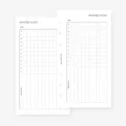 Personal Monthly Tracker Planner Insert Agenda Refill for Filofax Personal, LV MM sized 6 ring agendas, 3.75 x 6.75