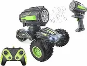 Bubbles Blaster Racer,a Toy RC Stunt Car That Doubles as a Rechargeable Bubble Machine and Water Gun Shooting Bubbles Bliss Using a Non-Toxic Bubble Solution