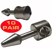 10 pair (20pcs) Stainless Steel Wishbone Inserts Spearit NTR for speargun bands