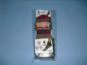 Copper Compressed Sport Crew Socks 4 Pair Gray L / XL Size Men 9-12 Women 10-13