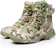 [RICHOLV] Men Boots Camouflage Military Mens Shoes High Top Breathable Desert Footwear Men's Combat Boots