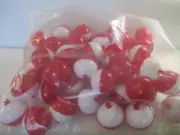 50 2" FISHING BOBBERS Extra Large Round Ball Floats Plastic Snap on Float Choice