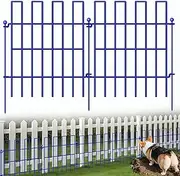 Garden Fence Animal Barrier, Animal Barrier Fence 27 ft(L)×17 in(H), 1.7in Gap No Dig Fence Decorative Fences, Rustproof Metal Garden Fence Border for Outdoor, Yard, Patio (25 Pack Blue)