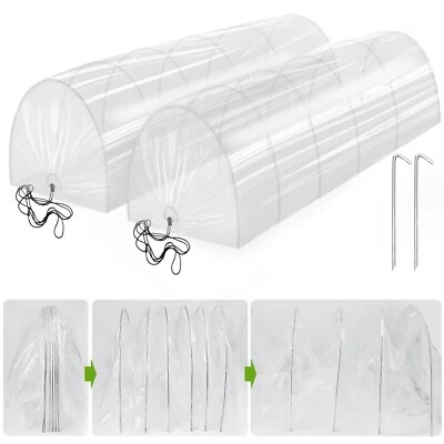 2 in 1 Mini Greenhouse Tunnel Greenhouses,Green Houses for Outside Garden Clo...