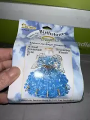 Darice Safety Pin Birthstone Angel December Zircon 4" Ornament Kit