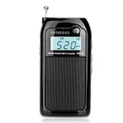 RETEKES PR12 Portable Radio FM AM Mini Pocket USB Radio MP3 Portable Receiver Backlit LCD Display Digital Power Bank Sup