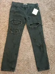 One Teaspoon Black Distressed Denim Jean Size 28