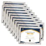Document Frames Certificate Picture Frame Set of 18, Distressed 8.5x11 white
