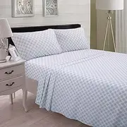 100% Cotton Sheets Queen Size Bed Set - Soft Crispy Cooling Percale Sheets Queen - Breathable & Durable Queen Sheet Set - 16 Inches Deep Pocket Queen Sheets - 4 Piece, Mandalas Grey Queen Bed Sheets