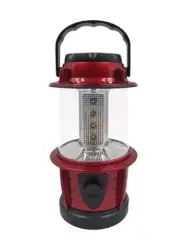 Complete Home LED Lantern W/ Carrying Handle Color Red/Black AA Battery Required