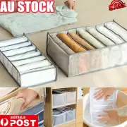 7 Grids Jeans Clothes Storage Boxes Drawer Organizer T-shirt Closet Wardrobe IH