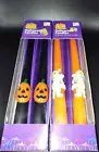 Vintage Kmart Halloween Decor Taper Candles Mummies Pumpkins Orange & Black
