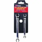 2pc SAE FLARE NUT Cr-V SPANNER SET 3/8” & 7/16” 1/4” & 5/16”
