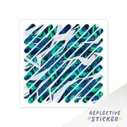 Reflective Frame Stickers Safety Decal MTB Bike Mountain Biking GREEN BLUE