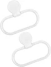 DIYEAH 2Pcs Hand Towel Holder for Bathroom Adhesive Towel Ring Shelf No Drilling Required Elegant Design Versatile Towel Organizer for Home Decor Finish