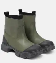 [Ganni] Ganni Rubber ankle boots AU 6 green