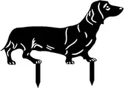 Garden Dog, Dachshund Outdoor Decoration, Backyard Dog Decorations, Dog Silhouettes for Garden, Dachshund Metal Decor, Garden Pathway Art, Patio Dog Decor, Dachshund Metal Yard Art,