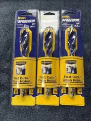 3/4 x 6 Irwin SPEEDBOR Max Speed Wood Drill Bit -- Lot of 3 Bits