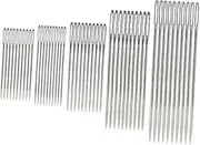 SHINEOFI 5Sets Large Eye Sewing Needles Stainless Steel Needles for Easy Threading for Hand Sewing Embroidery and Crafting for Beginners and DIY
