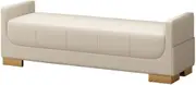 Bedroom Bench Bed End Stool Bedroom Small Apartment Simple Nordic Fabric Living Room Armrest Sofa Stool Shoe Bench End of Bed Stool(Off-White)