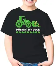 [Generic] St Patrick's Day Pushing My Luck Monster Truck Toddler Shirt Gift Boys Girls