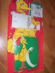 Big Bird Self-Stick Tags 9 Lg 3 Giant Vintage Eureka Made in USA NOS