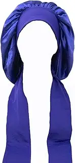 BYVCUI Women Silk Hair Bonnet for Sleeping Double Layer Satin Large Bonnets with Tie Band Wrap Night Sleep Shower Caps with Adjustable Straps for Curly Braid Hair