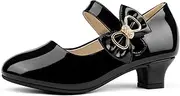 [Eithy] Girls Dress Shoes Low Heel Bow Princess Flats Toddler/Little Kid/Big Kid