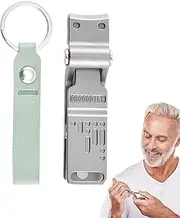 Wide Jaw Fingernail Clippers - Stainless Steel Ergonomic Lightweight Manicure Tool - Trim Fingernail Styling Tools, Portable Travel Scissors for Kids, Adults