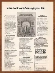 1981 New York University NYU Continuing Education Vintage Print Ad/Poster Art