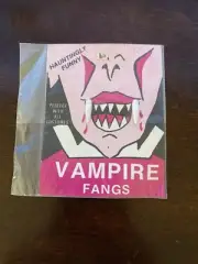 VTG 1970s Halloween Hauntingly Funny Vampire Fangs Teeth NEW Monster Horror
