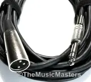 12ft 1/4" to XLR (M) Instrument Guitar Keyboard Amp Mixer Audio Cable Cord Wire