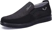 [Asifn] mens Moccasins，boat，penny-loafer，tuxedo black Size: 9.5