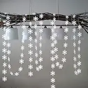 Cheerland Snowflake Garland for Party Decoration Kit Pearl White Snowflake Garland Kit