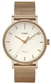 Timex Fairfield Gold-Tone Mesh Ladies Watch