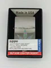 Zippo Funky Cannabis Hp Chrome 48578 "Double Torch" refillable Butane Lighter