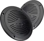 5" Water Resistant Dual Cone Marine Speakers with Grills - Pair