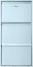 CASA DORA Shoe Cabinet with 3 Flip Drawers - Slim Shoe Storage Cabinet for Bedroom Hallway Home Decor - Entryway Shoe Cabinet Storage, Durable & Long Lasting Shoe Rack Storage (Light Blue)