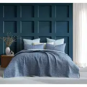 Logan & Mason Hazel Indigo Quilted Coverlet Set