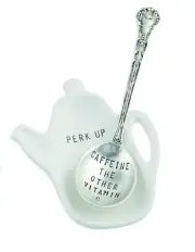 Caffeine Coffee Spoon Rest, White