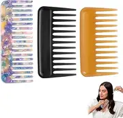 3 pieces curling comb, natural curls, curl comb, anti-static tooth comb, curl comb with coarse teeth, curling comb, natural curls, ideal for curls and long hair, for hair styling, curly, wet, long